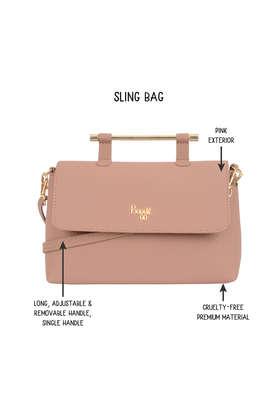 Buy BAGGIT Mauve Zipper Closure PVC Women s Casual Sling Bag