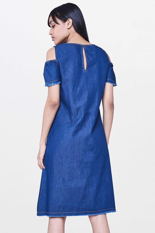 Cold shoulder 2024 denim dress