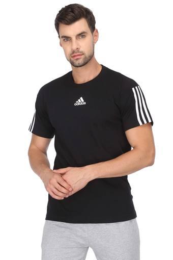 adidas black round neck t shirt