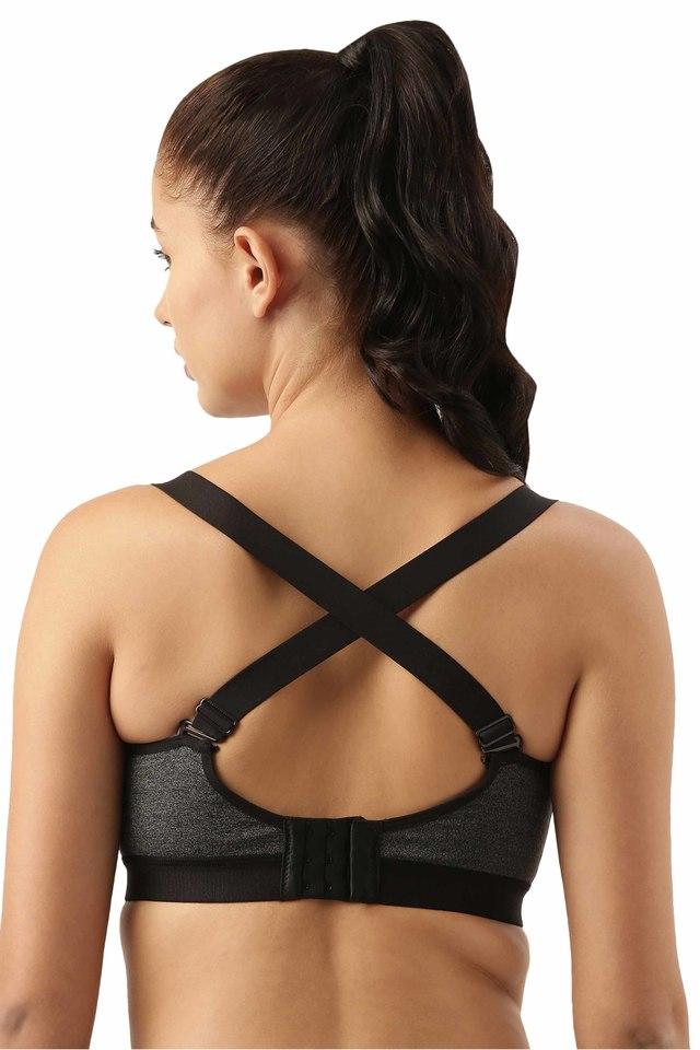 Buy ENAMOR Grey Melange Non-Wired Racerback Strap Lightly Padded Women's  Sports Bra