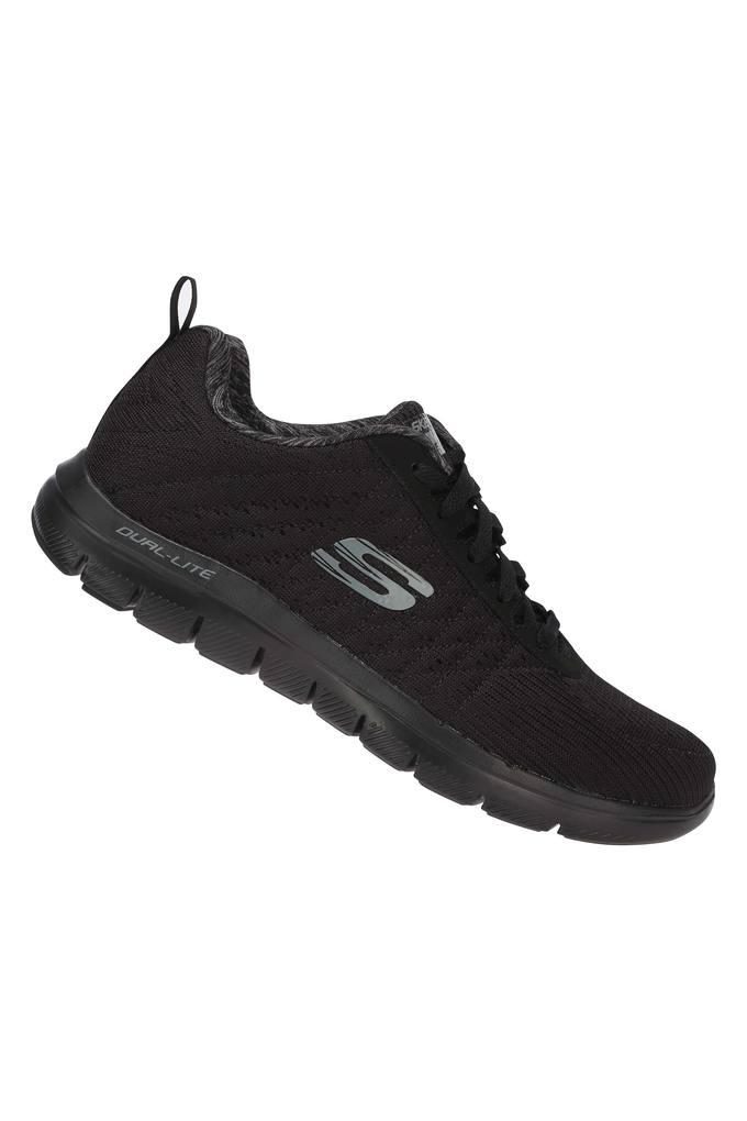 Buy SKECHERS Black Mens Mesh Laceup Sports Shoes