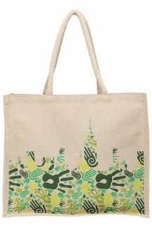 Buy BACK TO EARTH Printed Jute Bag Shoppers Stop