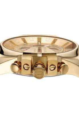 Buy DIESEL Mens 51 mm Mega Chief Gold Dial Stainless Steel