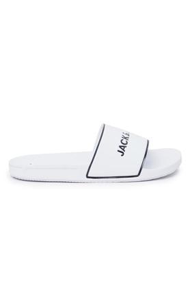 Buy JACK AND JONES White JFW Chuck Polyurethane Slipon Mens Slides