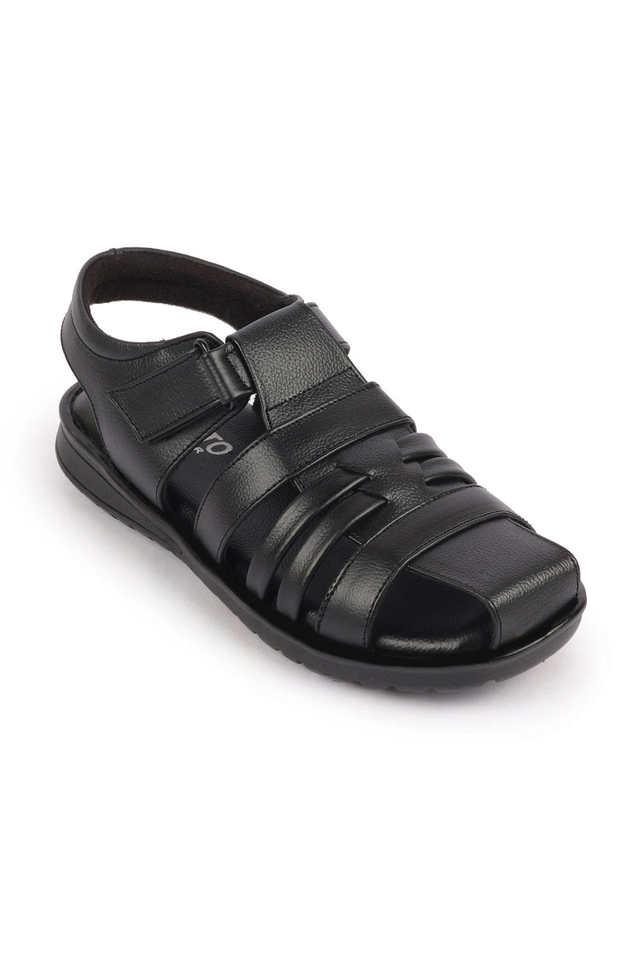 Mens Leather Buckle Sandals, Genuine Leather Summer Shoes | eBay