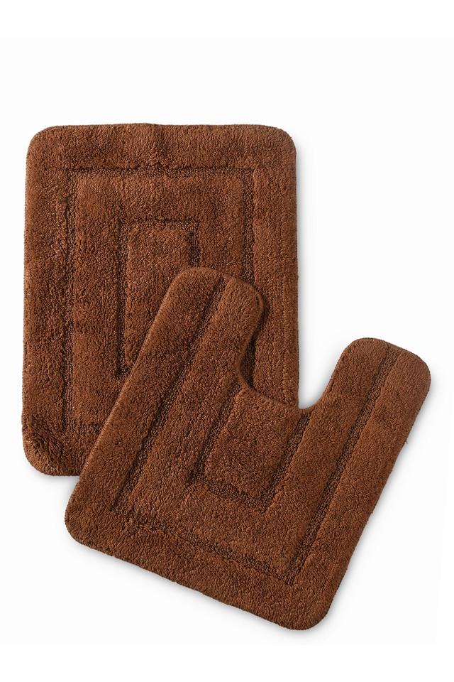 Buy SARAL HOME Brown Cotton Anti Slip Bathmat 60 x 45 cm Shoppers Stop