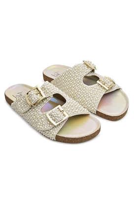 White mountain gold online glitter sandals