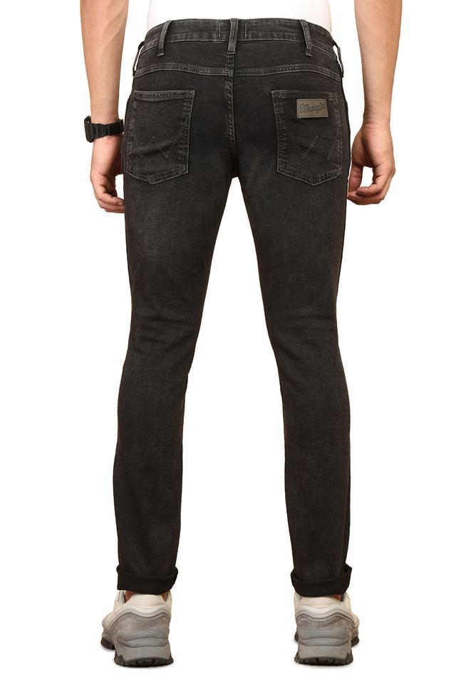 Buy WRANGLER Grey Light Wash Cotton Slim Fit Men s Jeans Shoppers Stop