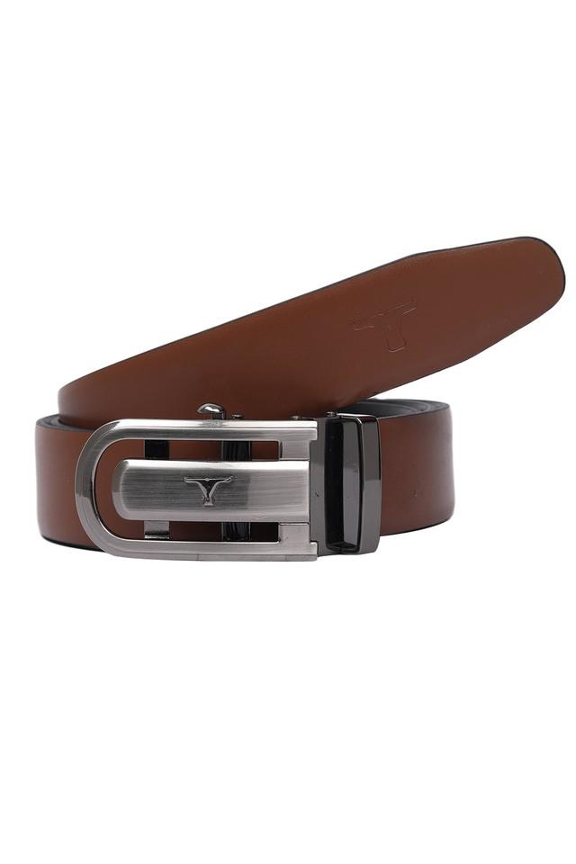 Buy BULCHEE Orange Reversible Auto Lock Men s Leather Belt Shoppers Stop