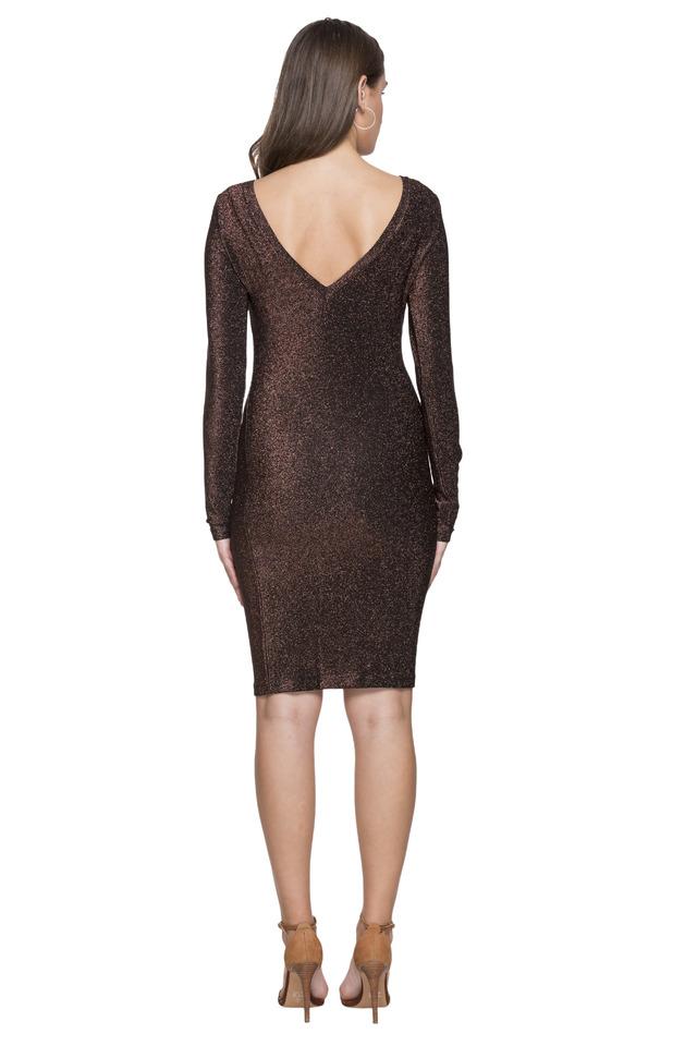 Plus Size Sequin Brush Train Dress Elegant V Neck Long - Temu