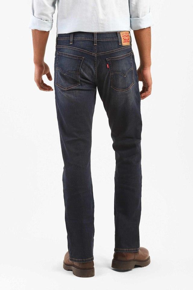 Buy LEVIS Dark Wash Cotton 517 Bootcut Fit Men's Jeans