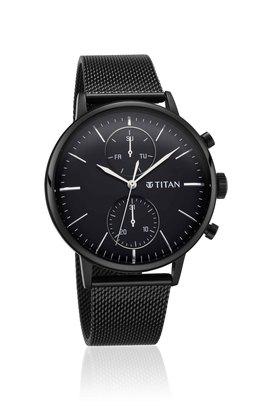 Buy TITAN Mens Classique Retrogrades Navy Blue Dial Multifunction