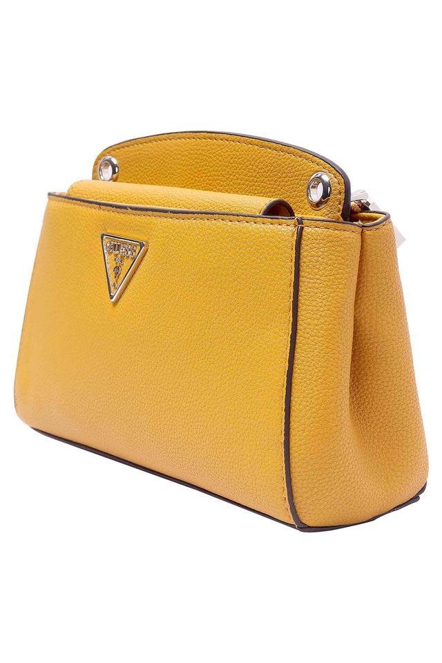 Saffiano leather Triangle bag Yellow