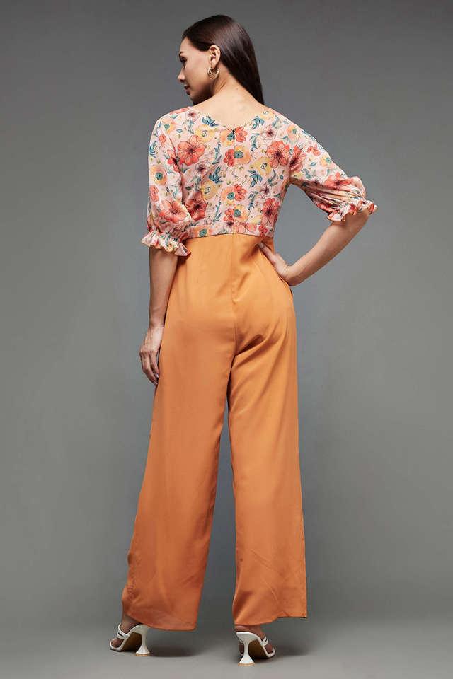 Orange store jumpsuit pants