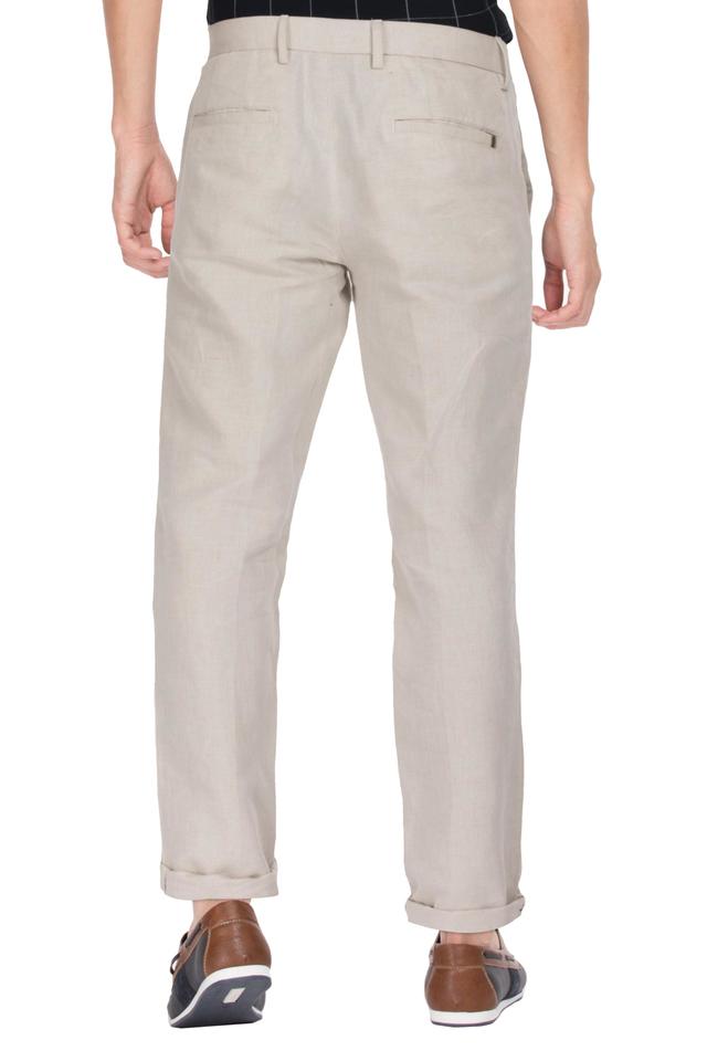 Buy Brown Linen Trouser for Men  Beyours  Page 3