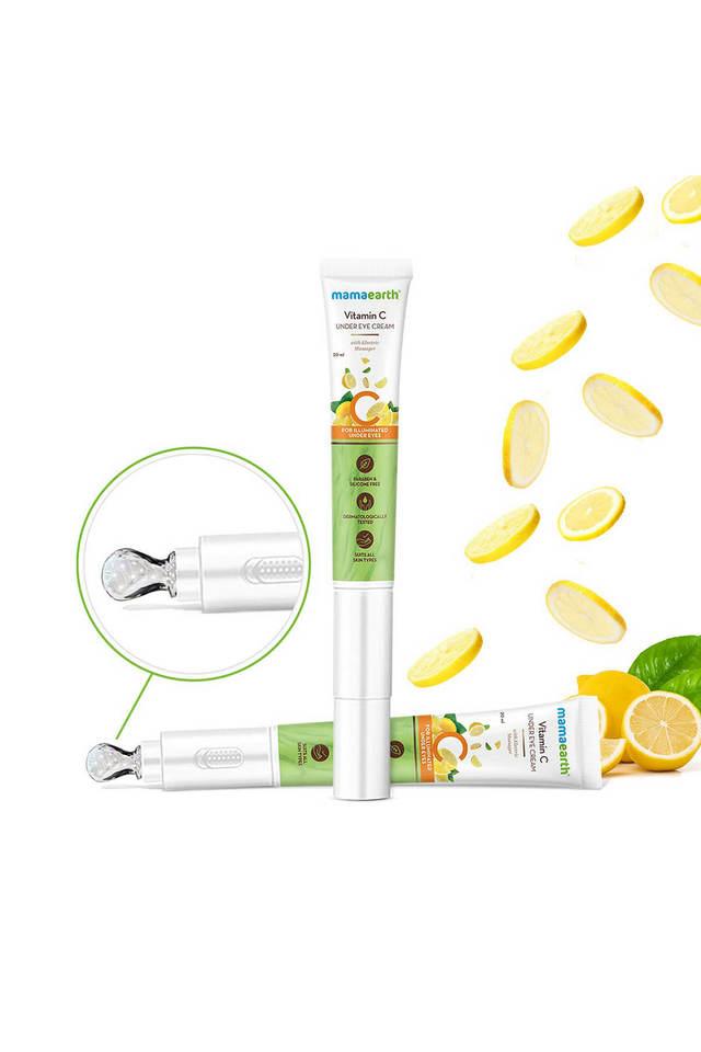 Buy MAMAEARTH Vitamin C Under Eye Cream With Electronic Massager for