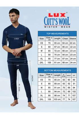 Lux Cottswool Blue Regular Fit Thermal Set