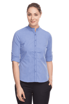 Mandarin collar shirt on sale women