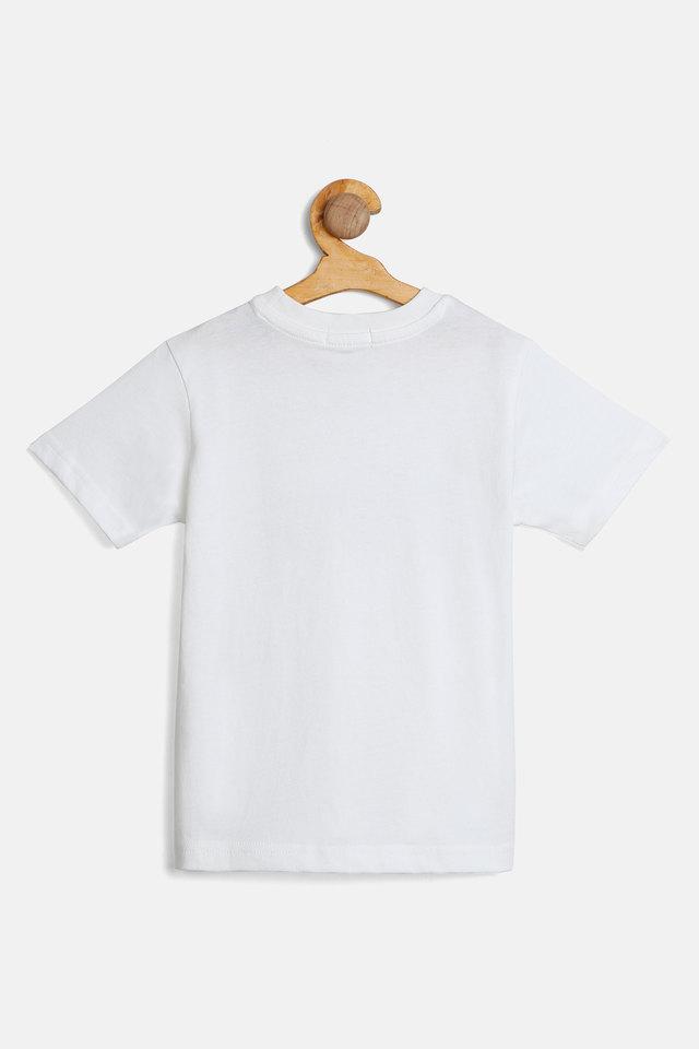 Buy UNITED COLORS OF BENETTON Off White Solid Cotton Boys T Shirt