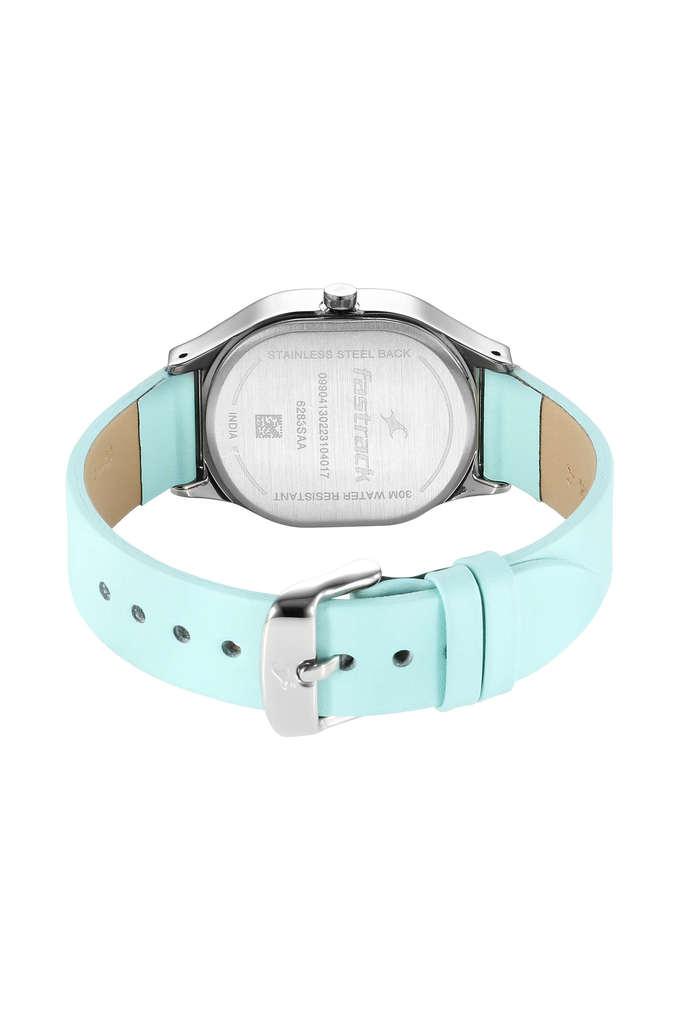 Buy FASTRACK Snob X Quartz Light Blue Dial Leather Analog