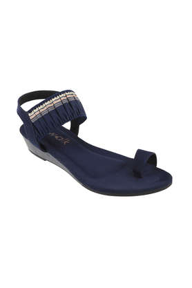 Blue flat best sale sandals ladies