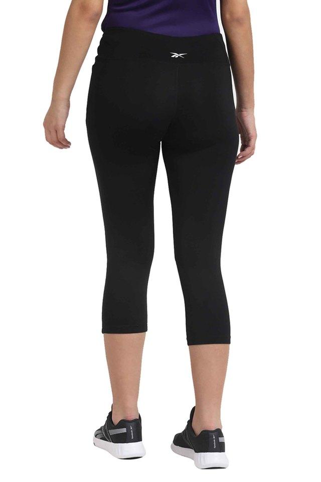 Woods Black Regular Fit Colour-Block Sports Tights