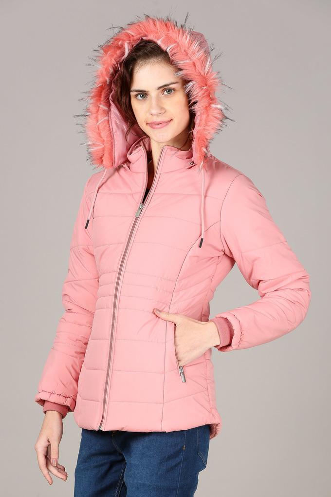 Buy FRATINI Solid Regular Neck Polyester Womens Winter Wear Jacket