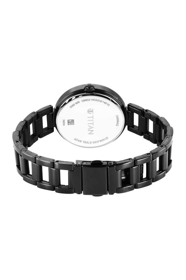 Titan black chain hot sale watches for ladies