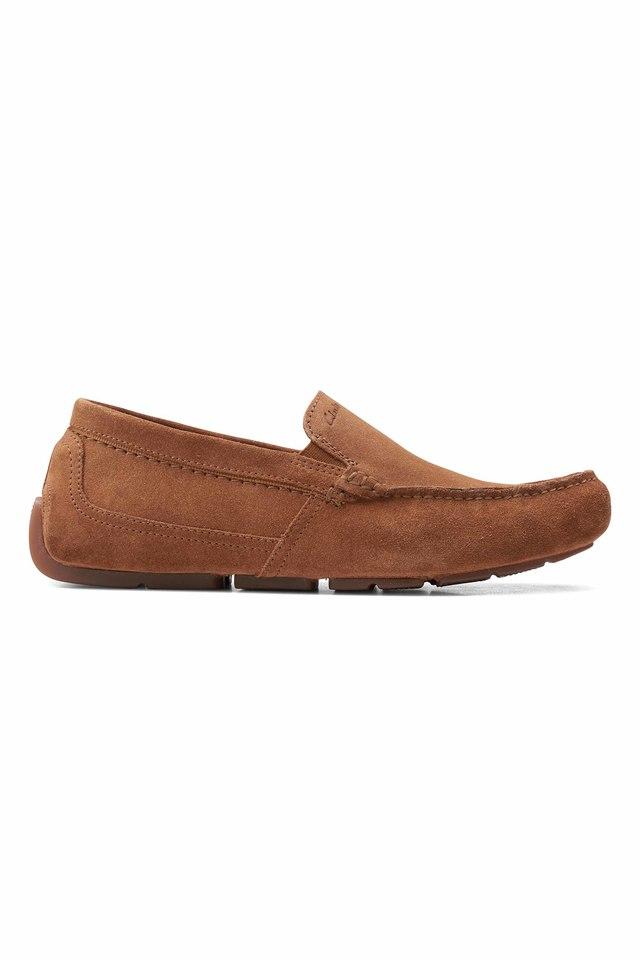 Clarks suede shop loafers mens