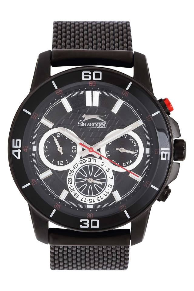 Mens Gunmetal Dial Metallic Multi Function Watch