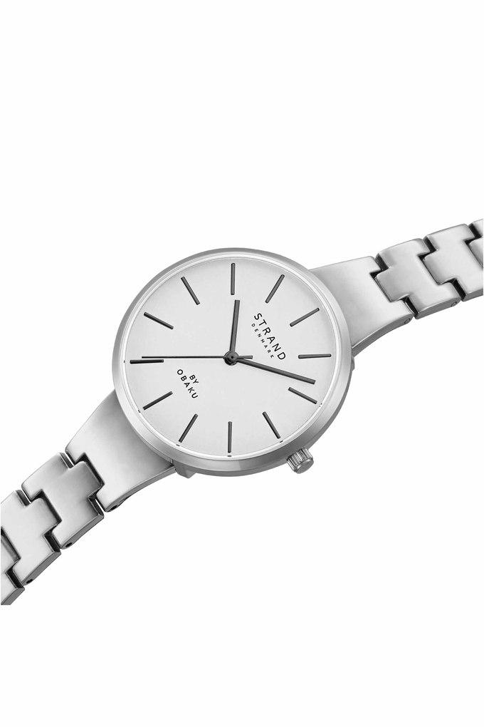 Buy STRAND BY OBAKU Womens 35 mm Sunset Brace White Dial