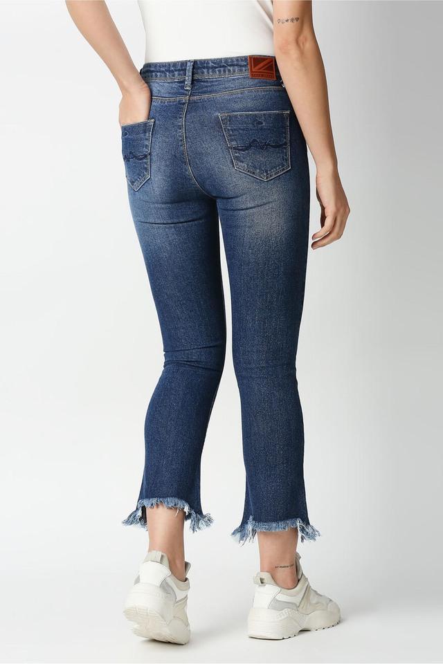 Buy PEPE 73 High Rise Cotton Blend Flared Fit Women's Jeans