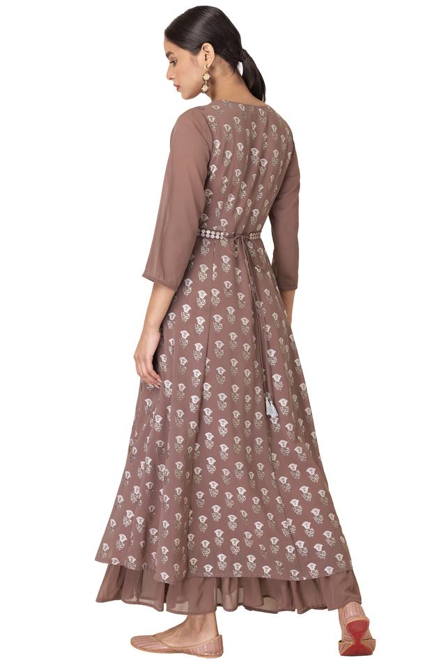 Buy our Indigo Ethnic Motifs Flared Maxi online from