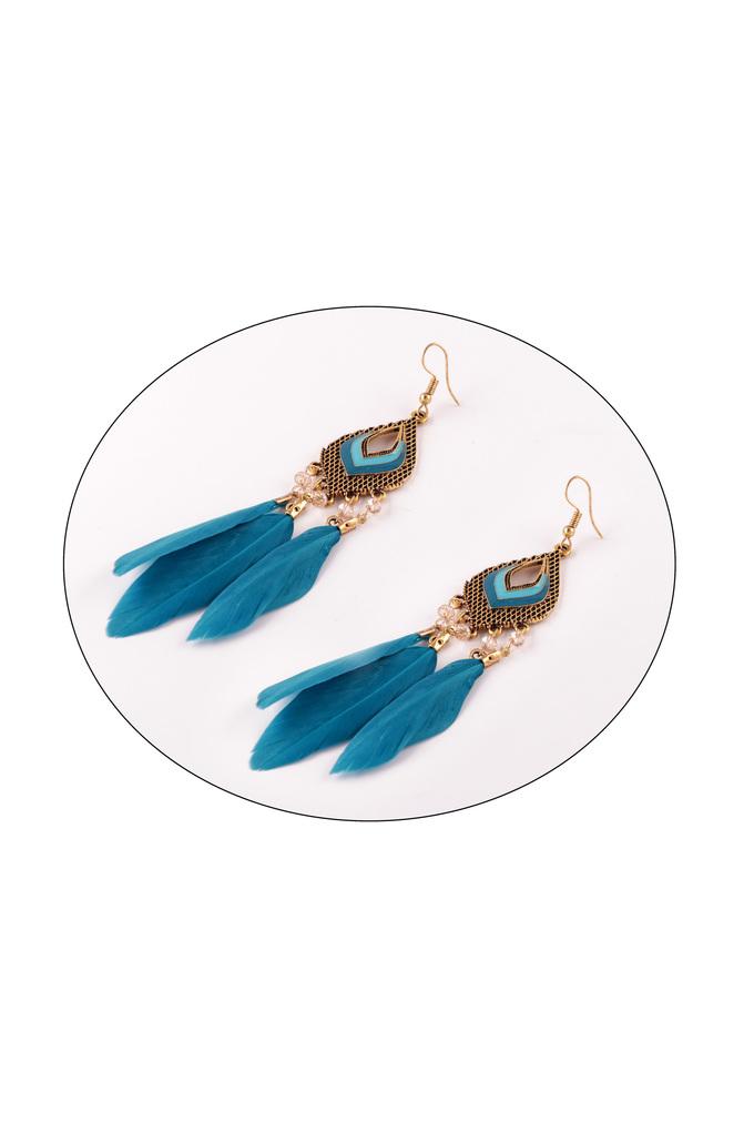 Tory burch feather hot sale drop earrings