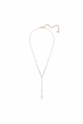 Buy SWAROVSKI Attract Y Necklace, White, Rose-Gold Tone Plated ...