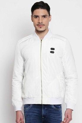 Mufti white slim fit cheap hooded shirt