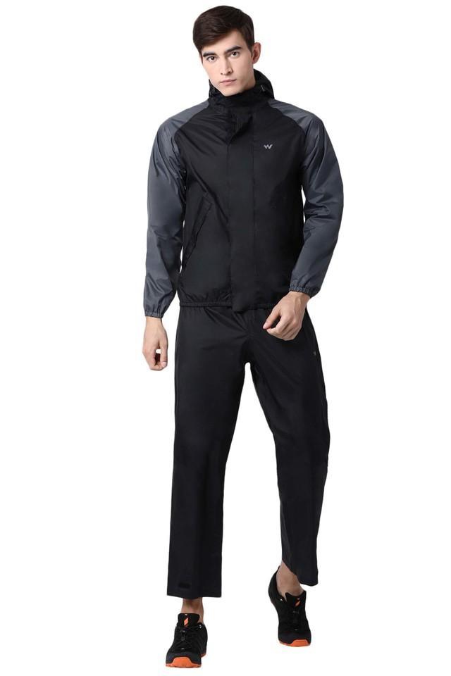 Buy WILDCRAFT Navy Mens Regular Fit Rain Jacket