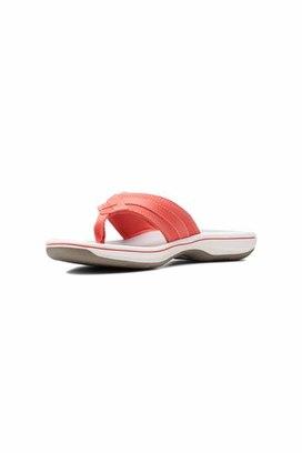 Clarks red best sale flip flops