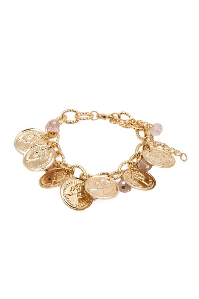 Set of 4 Gemstone & Lava Lock & Key Charm Bracelet w/ Organza Bag - QVC.com