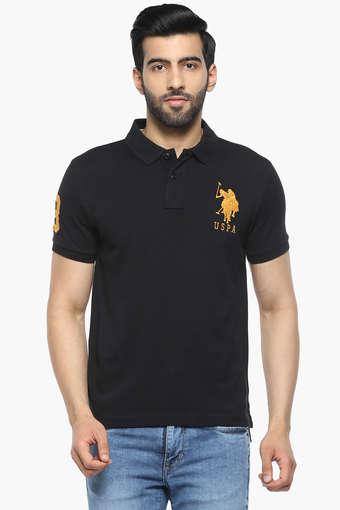 polo black t shirt