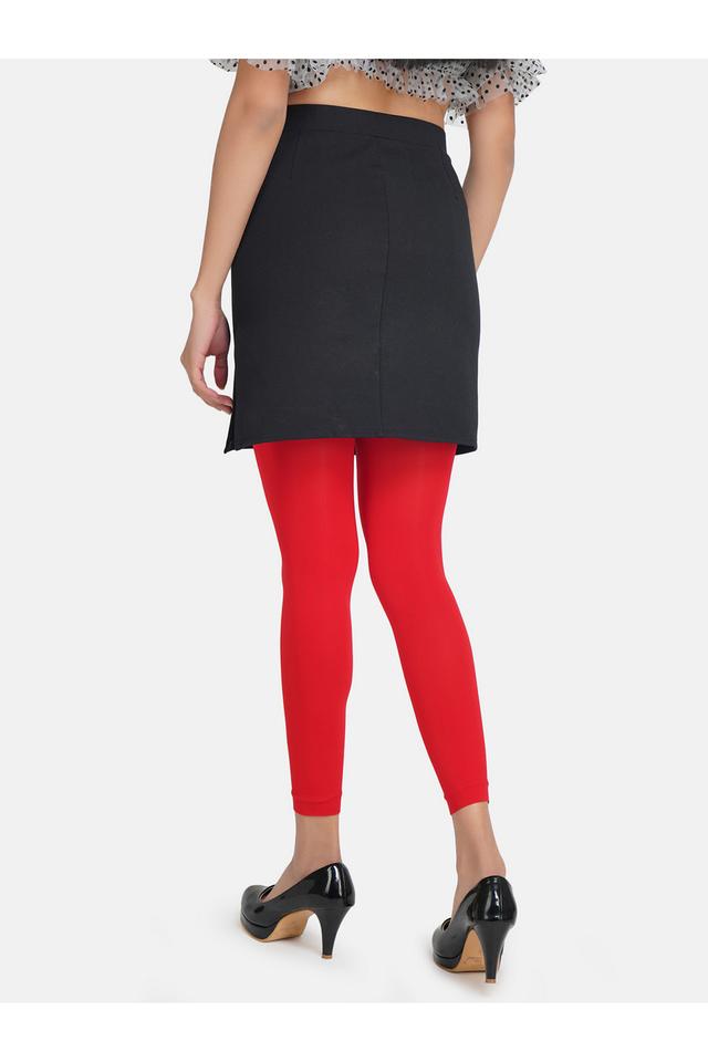 Buy Neon Orange Footless Tights for Women Ankle Length Pantyhose Plus Size  Available Online in India 