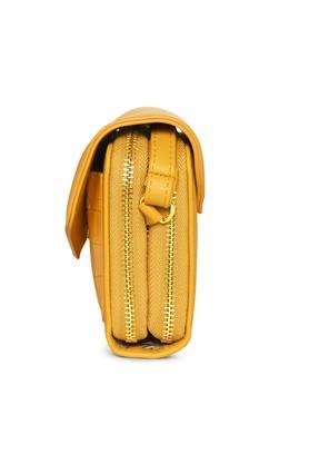 Buy LAVIE Yellow Gloss Zipper Closure PU Synthetic Womens Casual