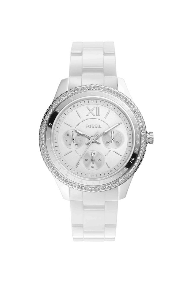 Buy FOSSIL 38 MM Silver Ceramic Analog Watch For Women - CE1113 | Shoppers  Stop