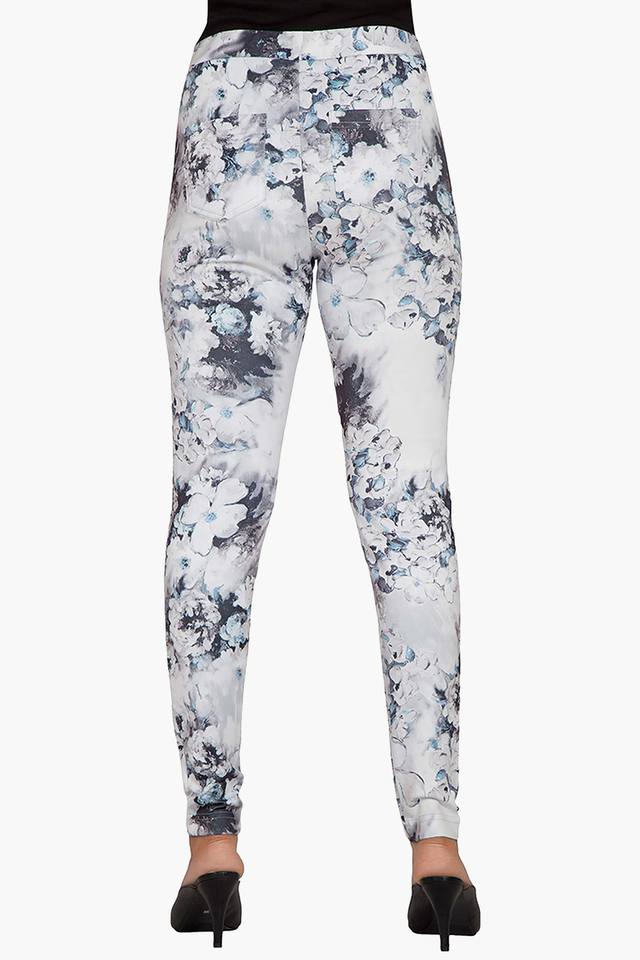 Womens Floral Printed Jeggings