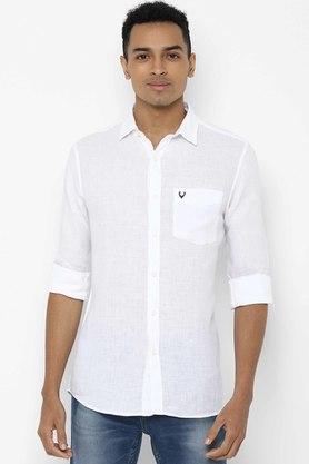 Allen solly white outlet linen shirts