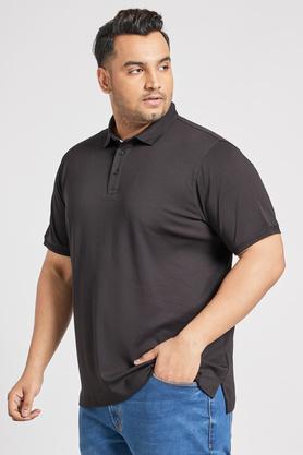 Black plus clearance size polo shirt