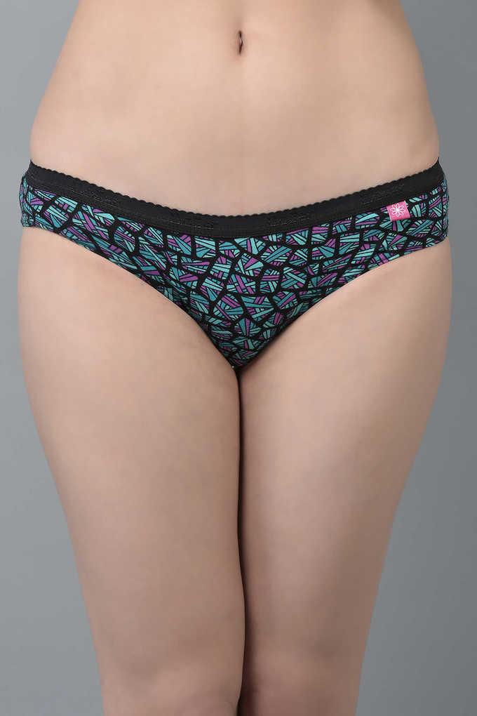 Buy Clovia Multi Floral Print Cotton Single Bikini Panties Online