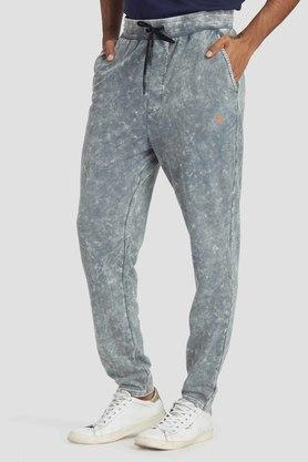 Buy FCUK Grey Solid Cotton Blend Slim Fit Men s Joggers Shoppers