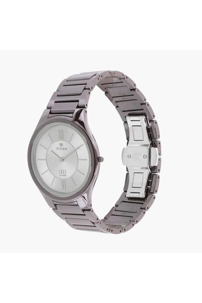 Buy TITAN Mens Edge Ceramic Silver White Dial Ceramic Analogue