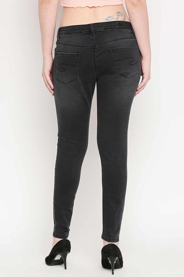 Buy Women's Lee Cooper Solid Denim Jeggings with Elasticated Waistband  Online